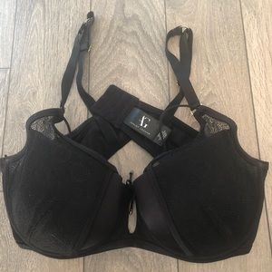 Ashley Graham Black Strappy Bra